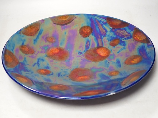 A Poole pottery ‘galaxy’ charger, 41cm diameter. Condition - fair to good, some scuffs